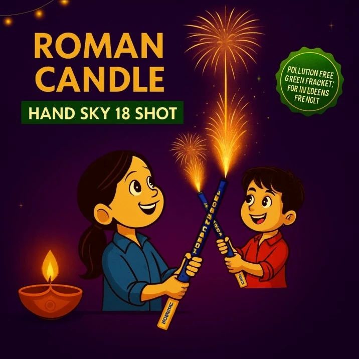 Roman Candle (Hand Sky 18 Shot) -PACK of 2