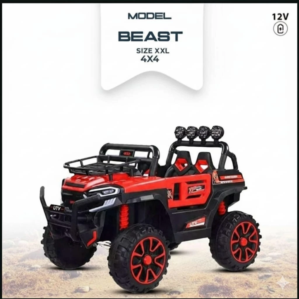 Deluxe DLX-6188 Baby Ride-On Jeep ? Battery Operated, Parental Remote Control RED