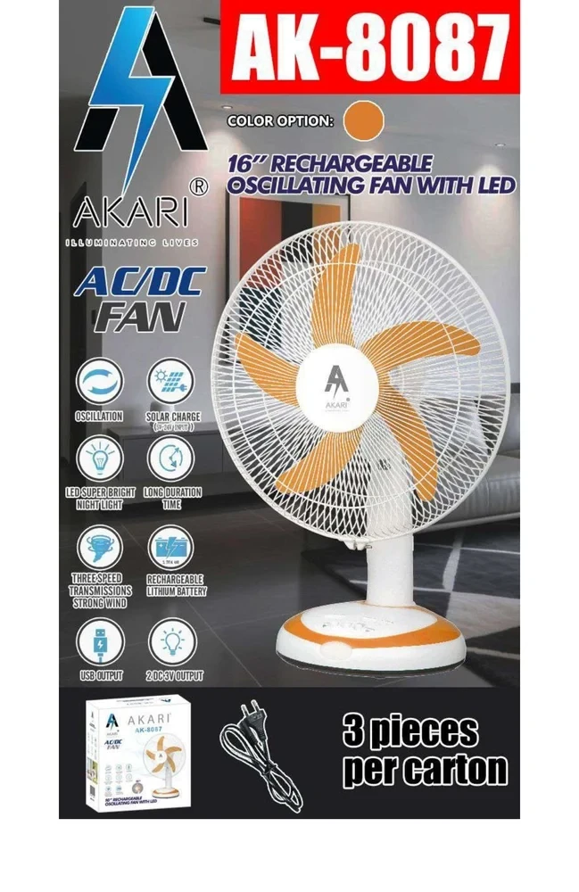 Akari Rechargeable Fan AK-8087