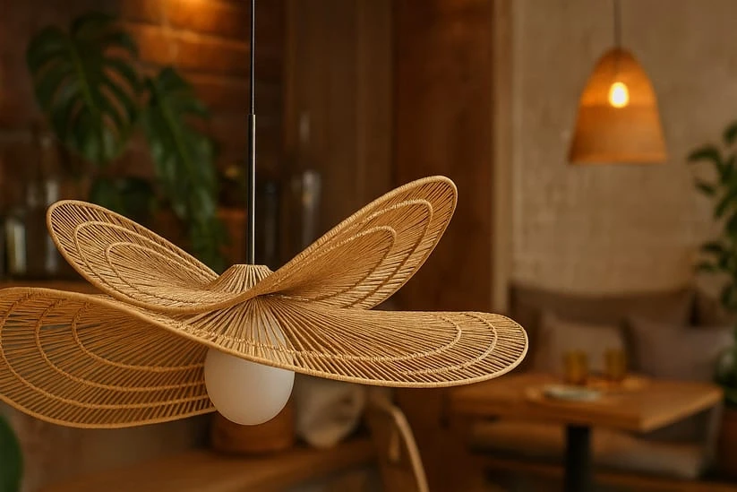 Hanging Light for Bedroom | Natural Pendant Lamp