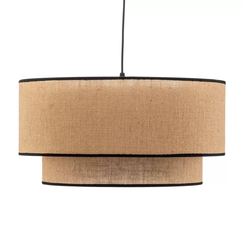 Jute Hanging Light for Living Room | Natural Pendant Lamp