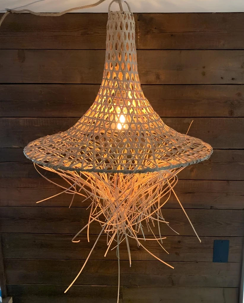 Wicker Hanging Light for Dining Room | Rattan Pendant Lamp