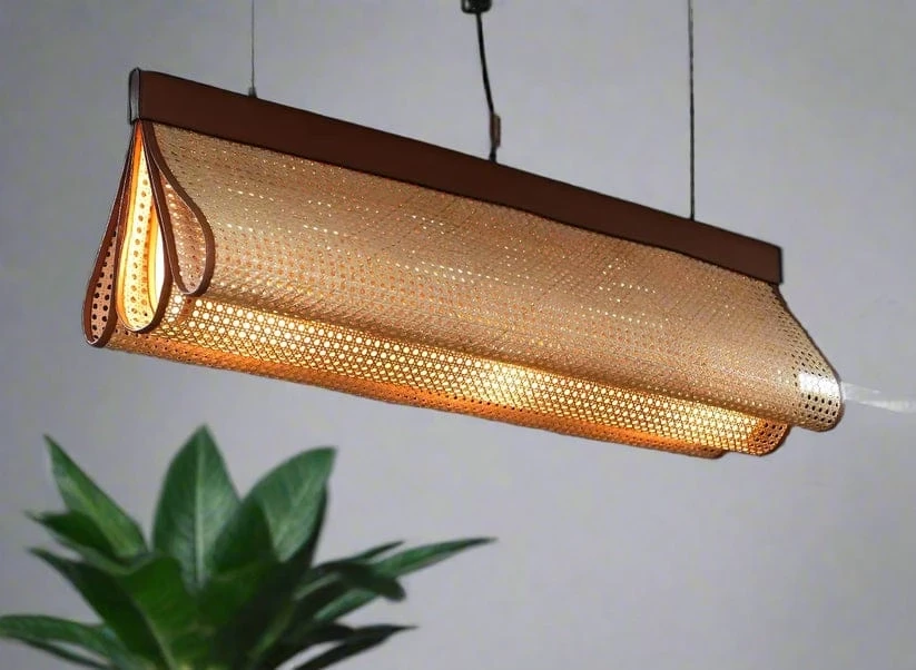 Rattan Chandelier for Bedroom | Cane Hanging Light