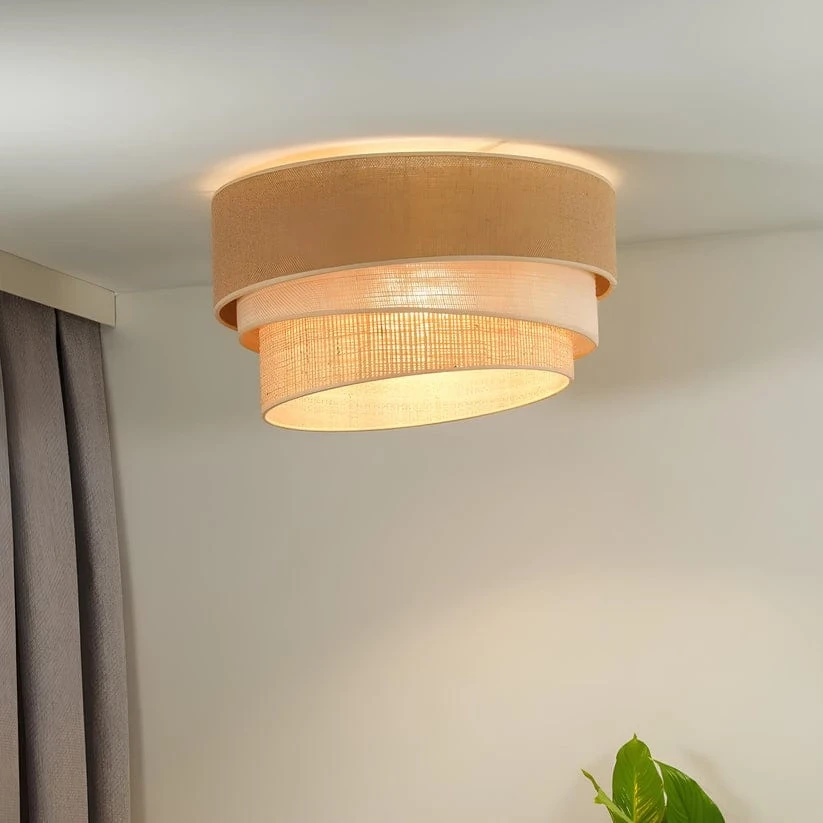 Jute Pendant Light for Hallway | Natural Hanging Lamp