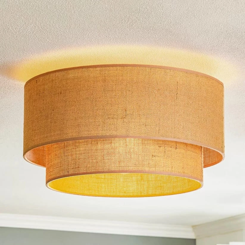 Jute Ceiling Light for Dining Room | Natural Hanging Lamp