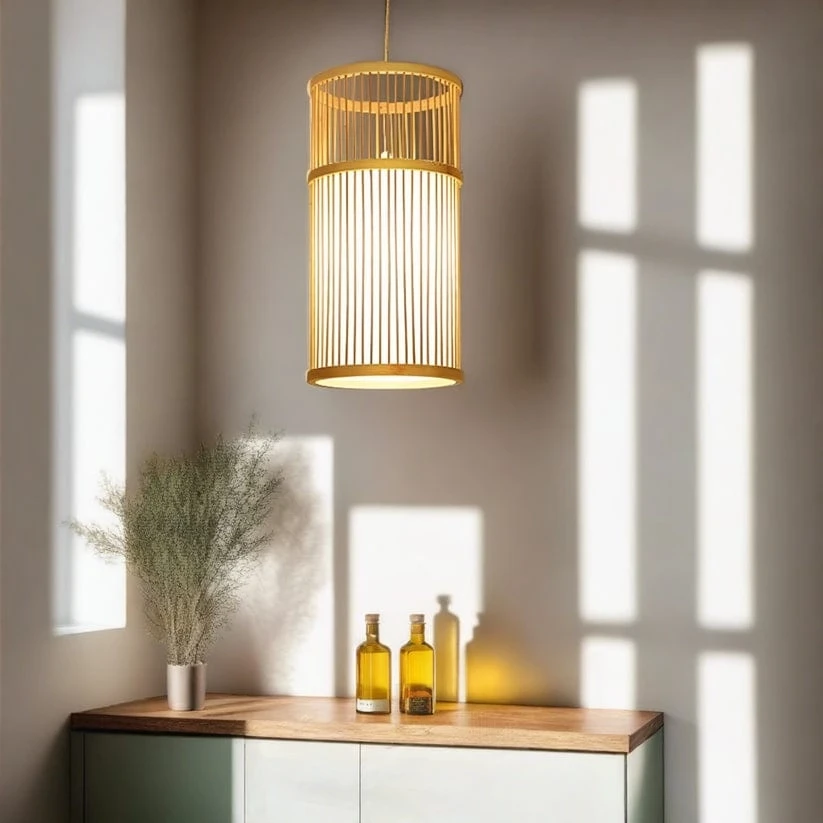 Bamboo Hanging Light Hallway | Rattan Pendant Lamp