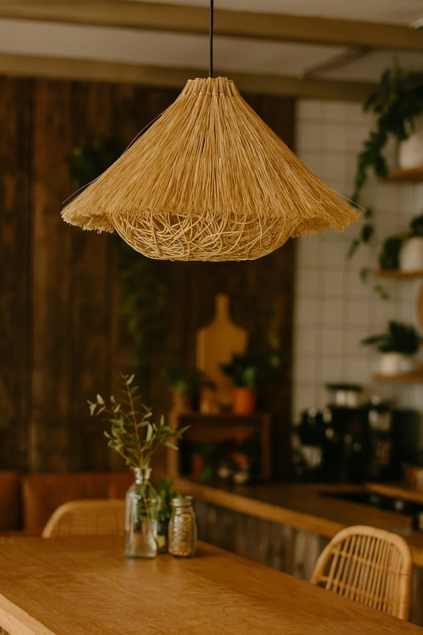 Bamboo Hanging Light for Dining Room | Rattan Pendant Lamps