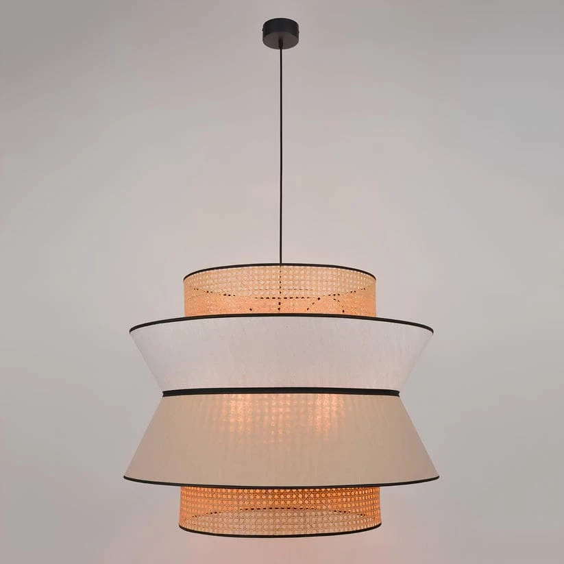 Rattan Hanging Light for Living Room | Bamboo Pendant Lamp