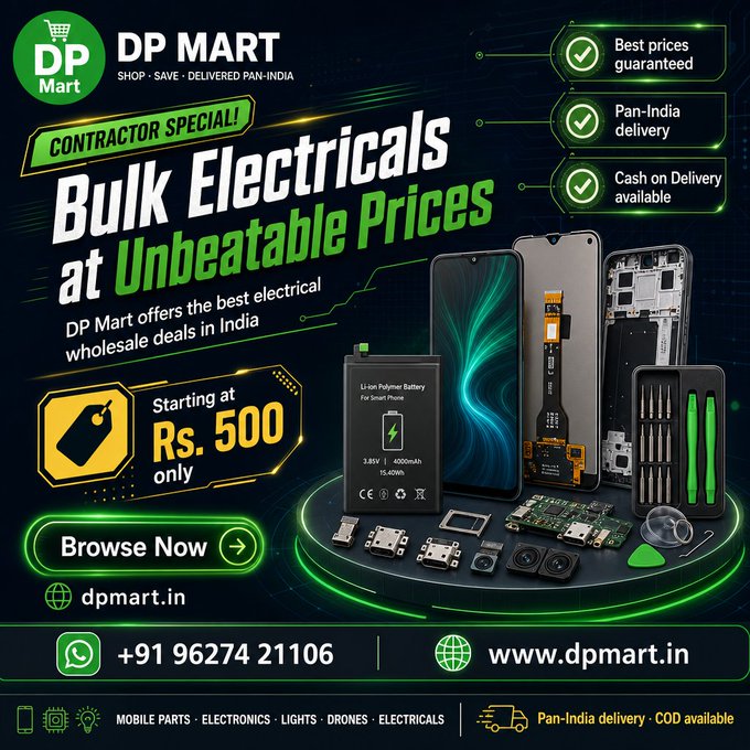 Stock Up on Electrical Products at Wholesale Prices from ₹500