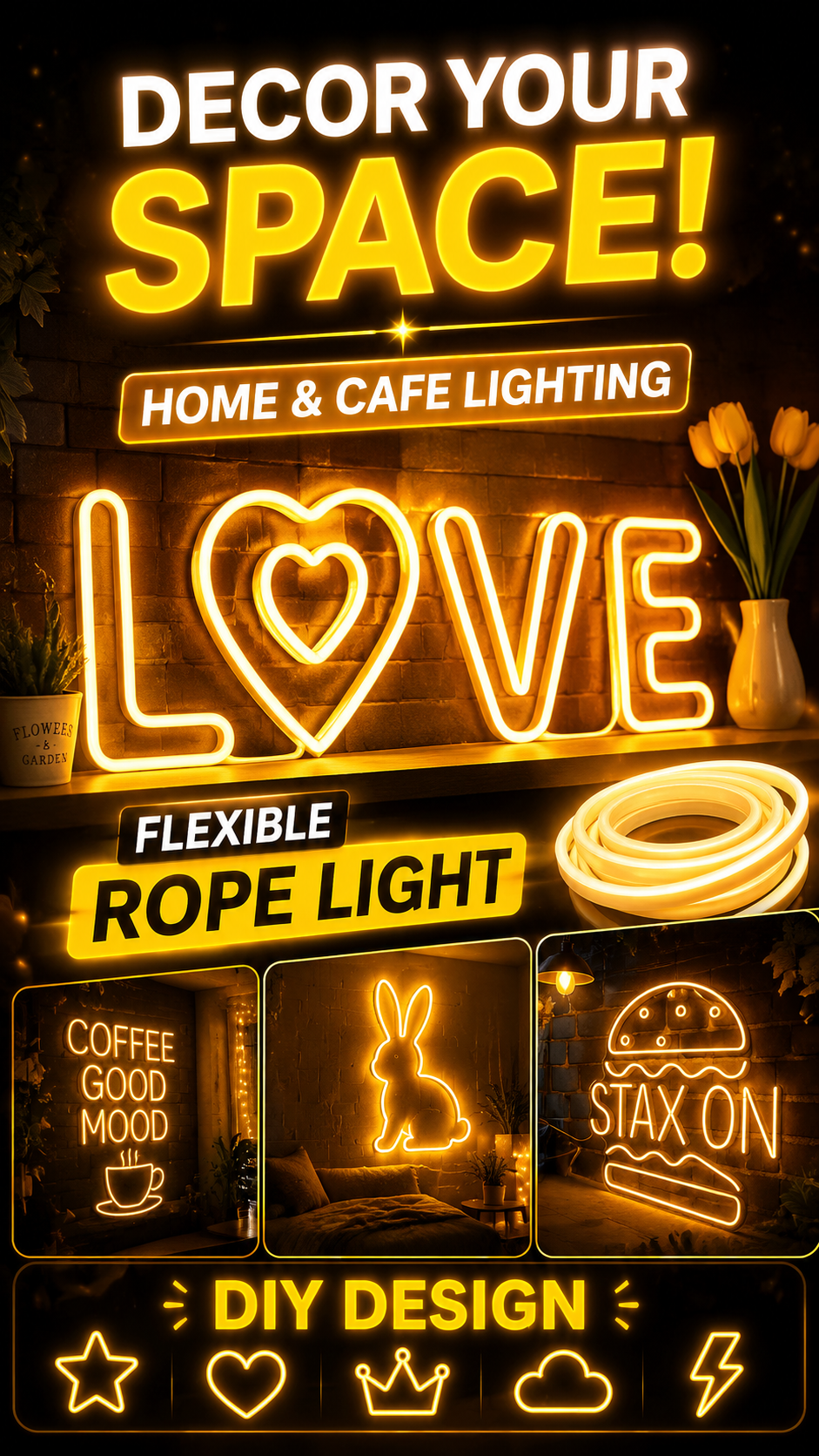 Rope Light for Wall Decor
