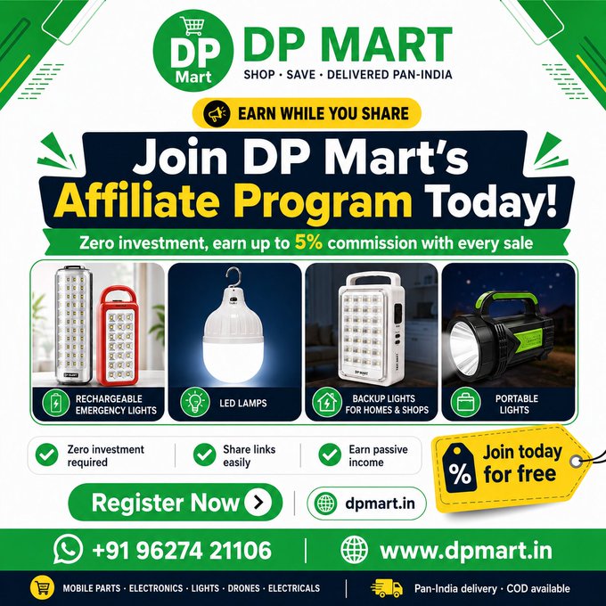 ???? Earn While You Share with DP Mart Affiliate Program! ????