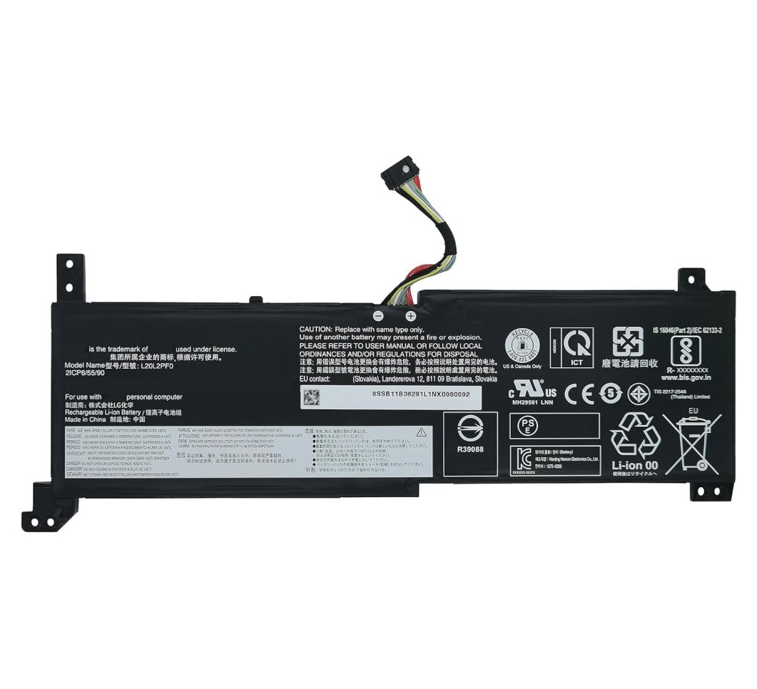 Lenovo Laptop Battery 4650mAh, 2-Cell High Quality for Lenovo L20M2PF0, IdeaPad 3-14ITL6 Series Laptops