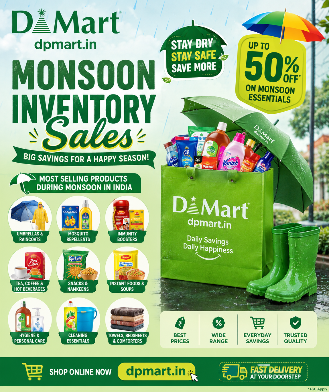 Most Selling Products During Monsoon in India
