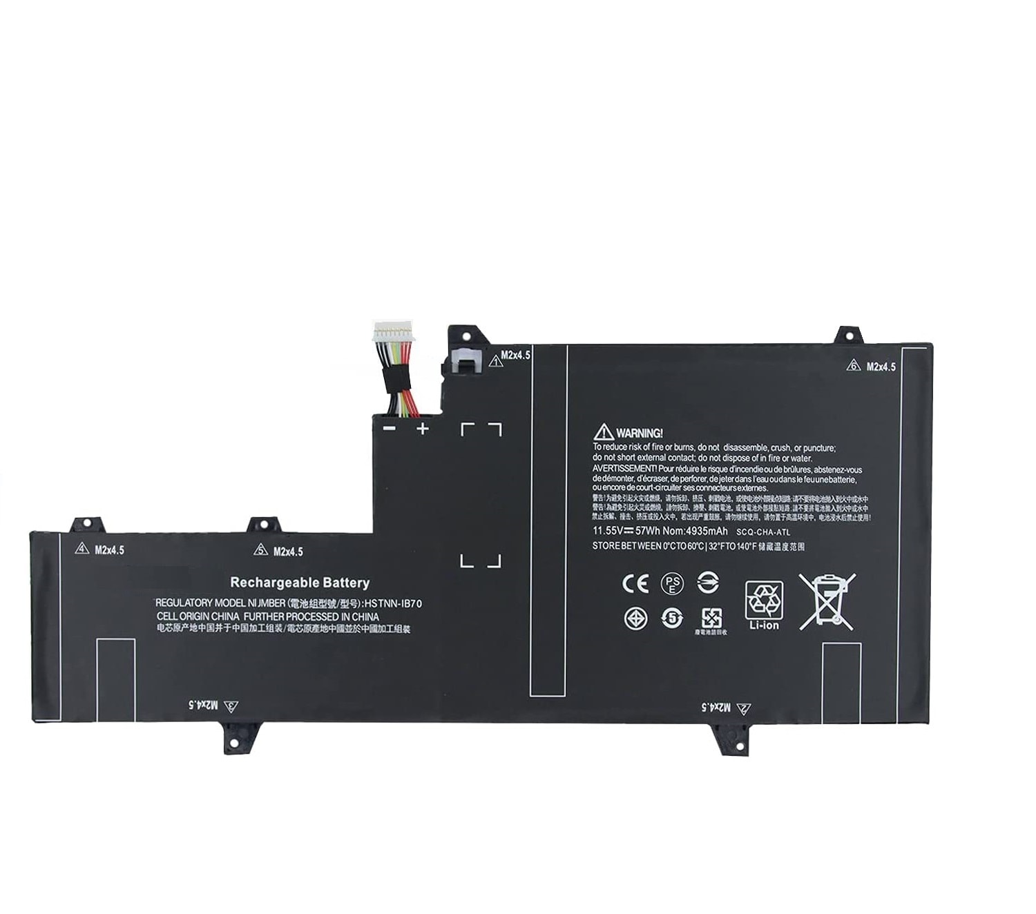 Compatible Battery for HP OM03 – OM03XL, Elitebook x360 1030 G2 Laptops (3800mAh, 3-Cell)