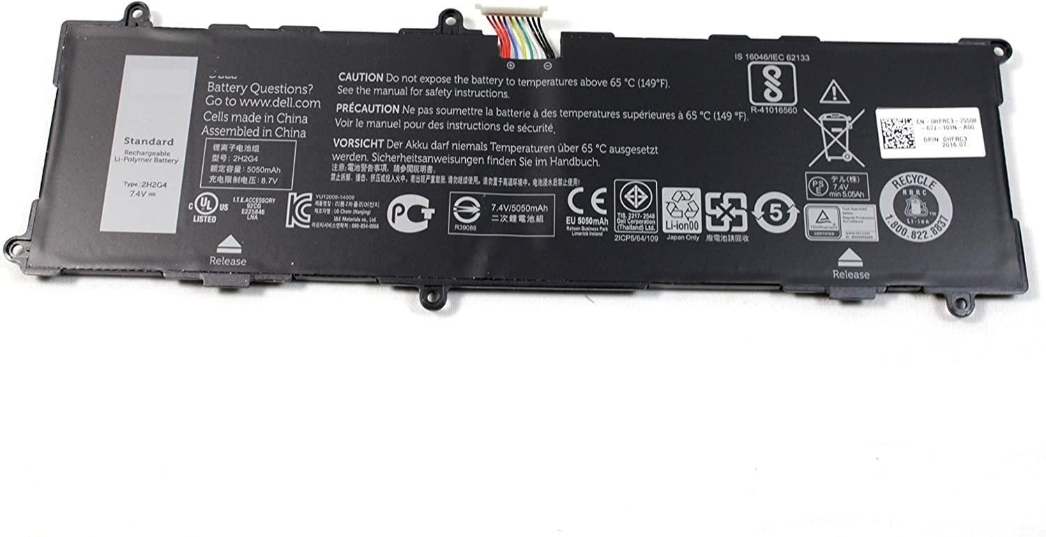 Compatible Battery for Dell 2H2G4 – VENUE 11 PRO 7140, HFRC3 Laptop (4000mAh, 2-Cell)