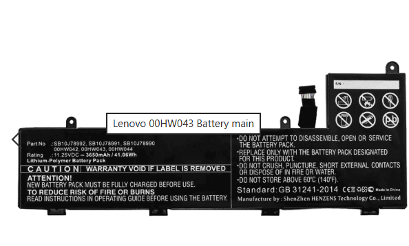 Lenovo Laptop Battery 3635mAh, 3-Cell High Quality Compatible Battery for Lenovo 00HW043 – SB10J78990, 00HW042, Lenovo Yoga 11e-20GC, 20GE, 20LQ, Laptops