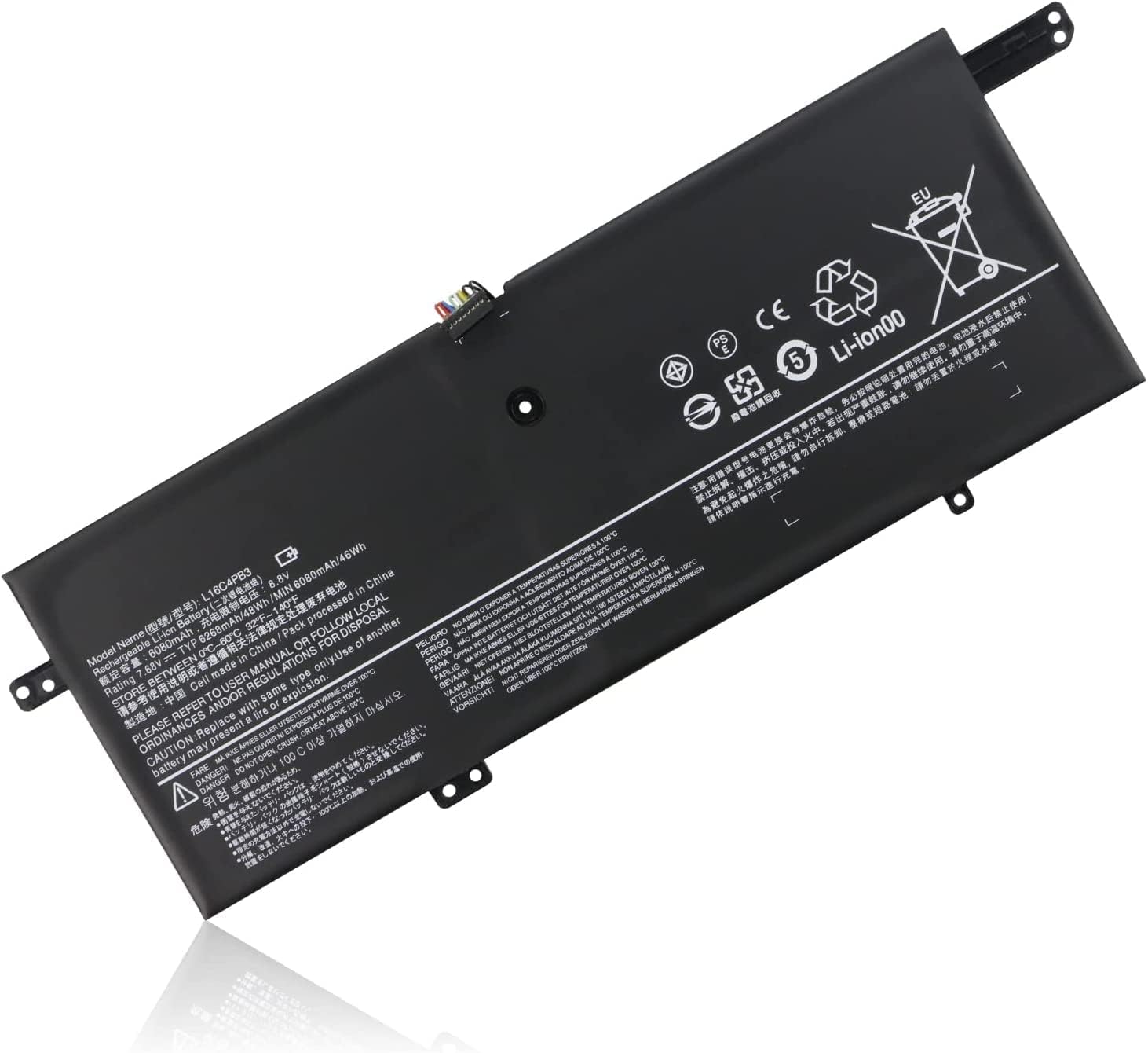 Lenovo Laptop Battery 5800mAh, 4-Cell High Quality Compatible for Lenovo L16C4PB3 – L16L4PB3, L16M4PB3 Laptop