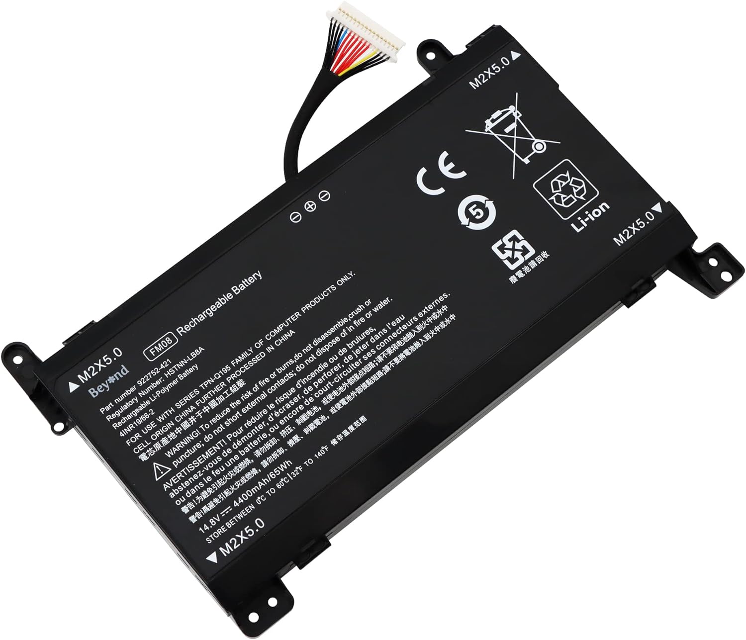 HP Laptop Battery 4400mAh, 8-Cell High Quality Compaible for HP FM08 – OMEN 17-an013TX, 17-an014TX, 8922753-421 Laptops