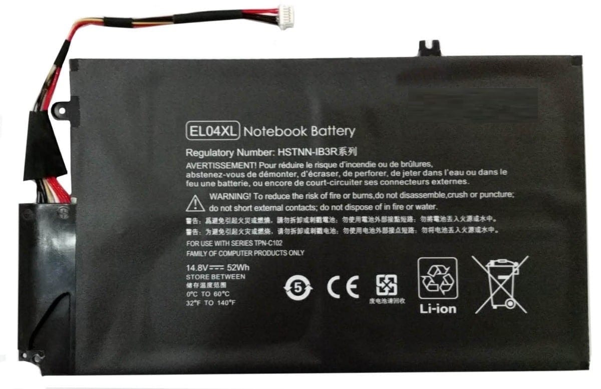 Compatible Battery for HP EL04XL – EL04052XL, HSTNN-UB3R Laptops (2800mAh, 4-Cell)