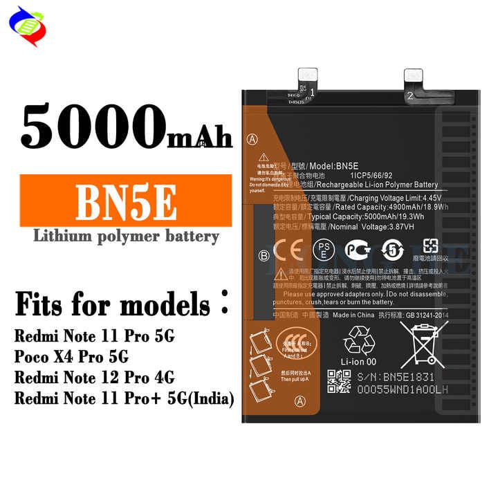 Mi Note 11 Pro/Poco X4 Pro BN5E Battery 100% Care Original