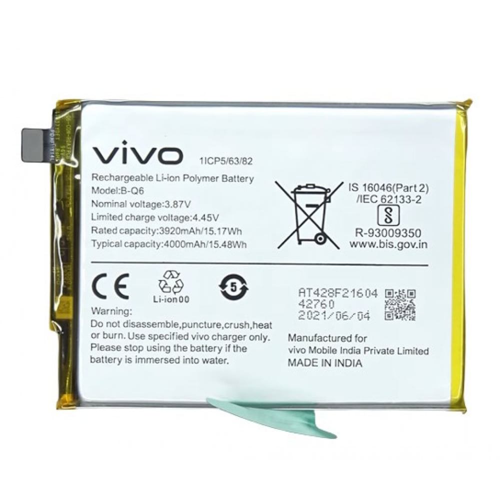 Vivo V21E 5g B-Q6 Battery 100% Care Original