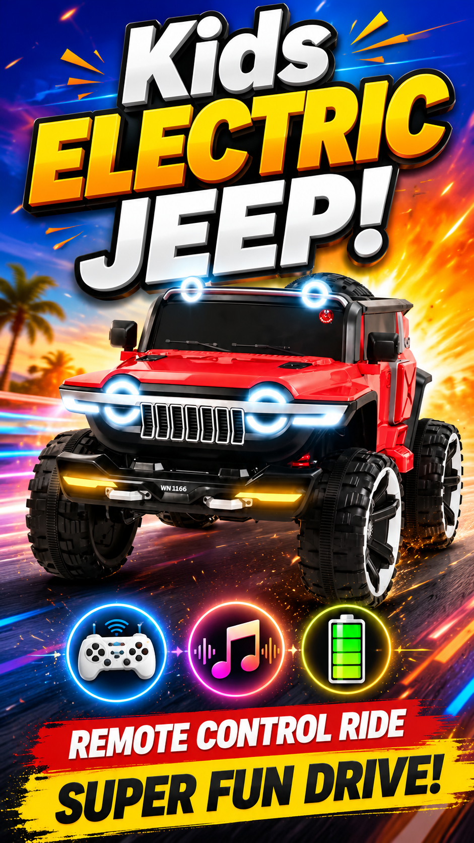 Electric Ride On Jeep For Kids