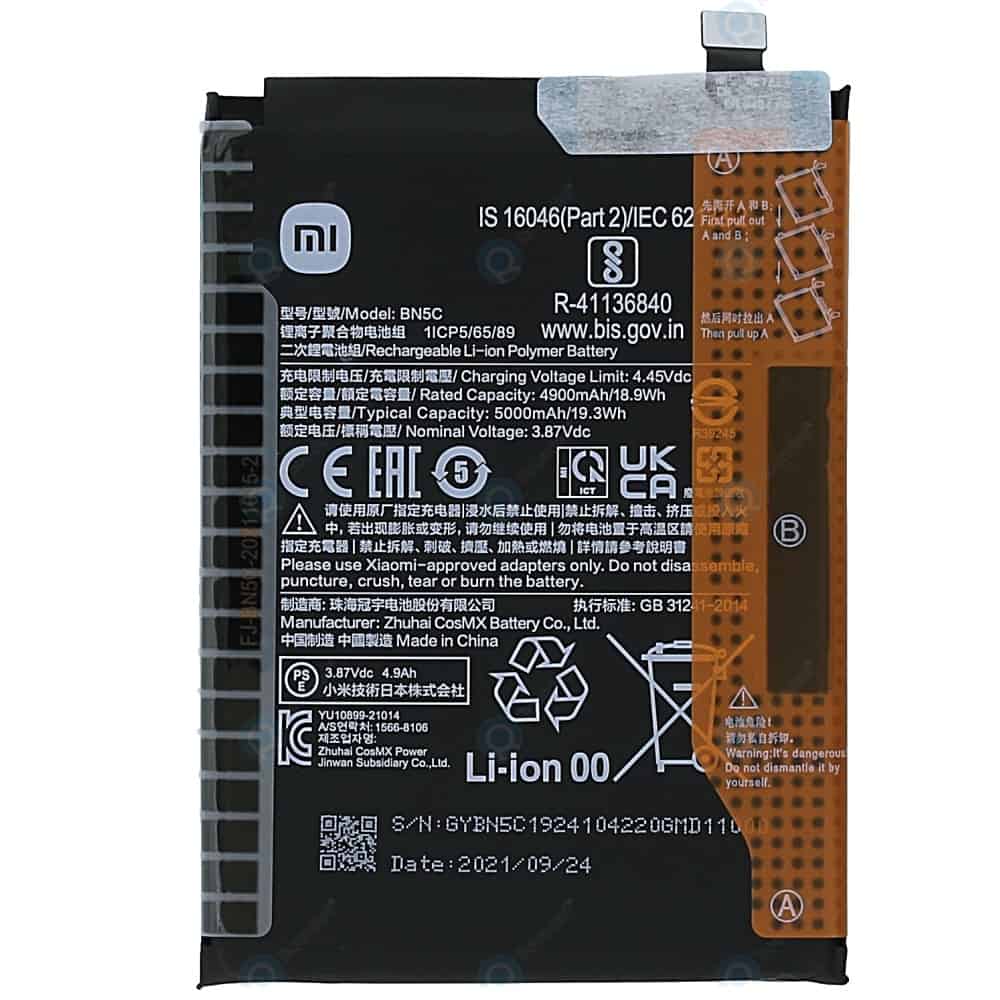 Mi Poco M4 Pro 5g BM4F Battery 100% Care Original