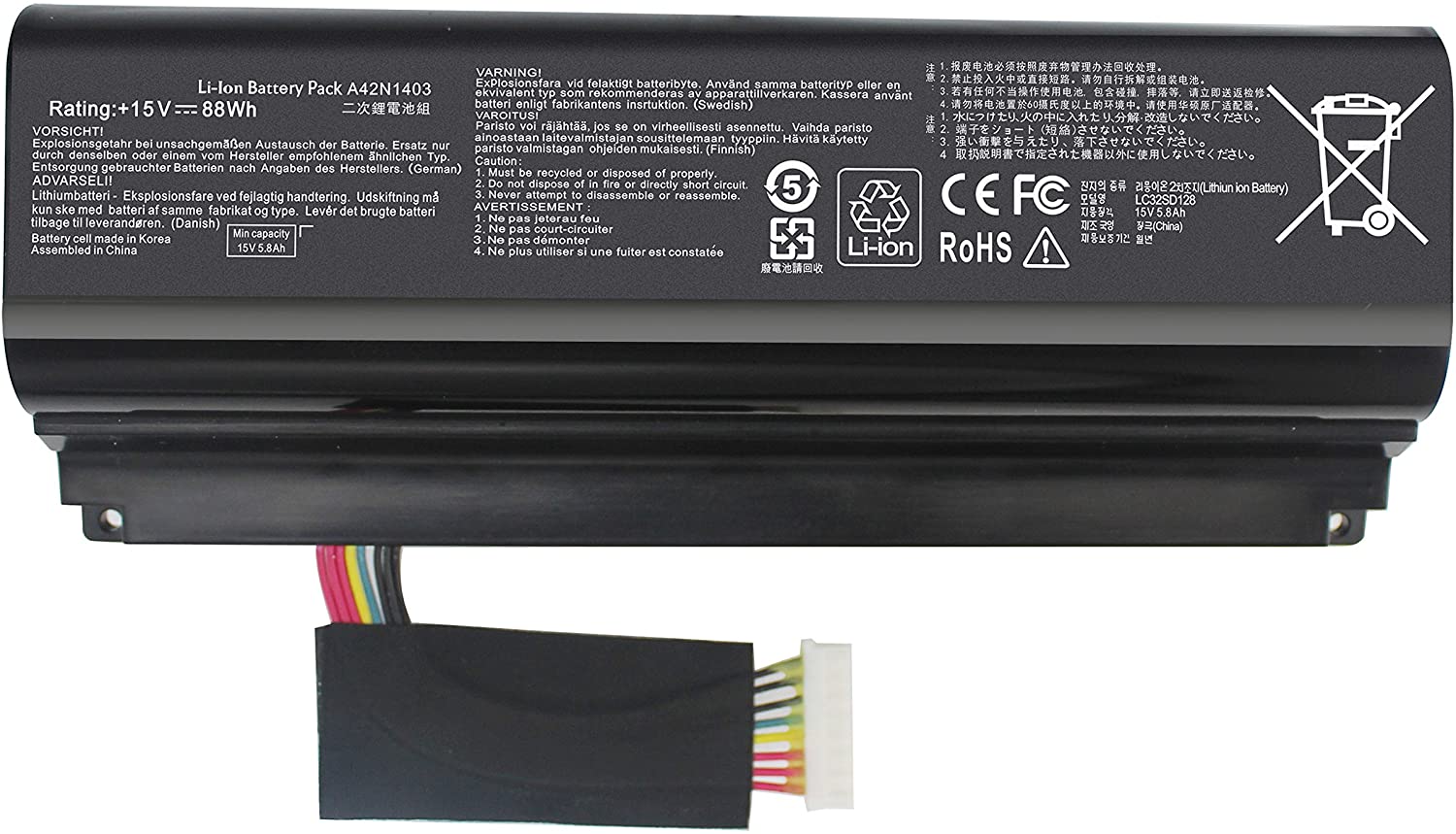 Compatible Battery for Asus G751 – A42N1403, GFX71 Laptop (4000mAh, 8-Cell)