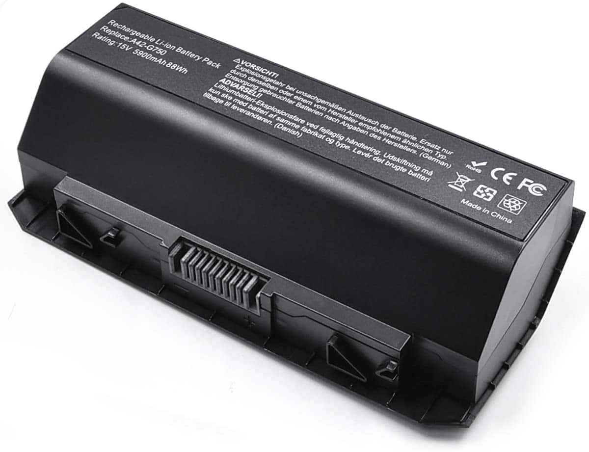 Compatible Battery for Asus G750 – A42-G750, G750JH, G750JS Laptop (4000mAh, 8-Cell)