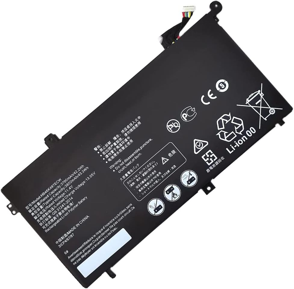 Huawei Laptop Battery 3400mAh, 3-Cell High Quality for Huawei HB46K497ECW, MATEBOOK PL-W19, MATEBOOK D PL-W19, MATEBOOK D Laptops