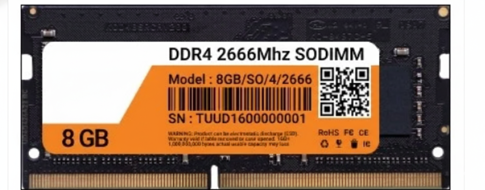 8GB DDR4 2666Mhz Laptop RAM