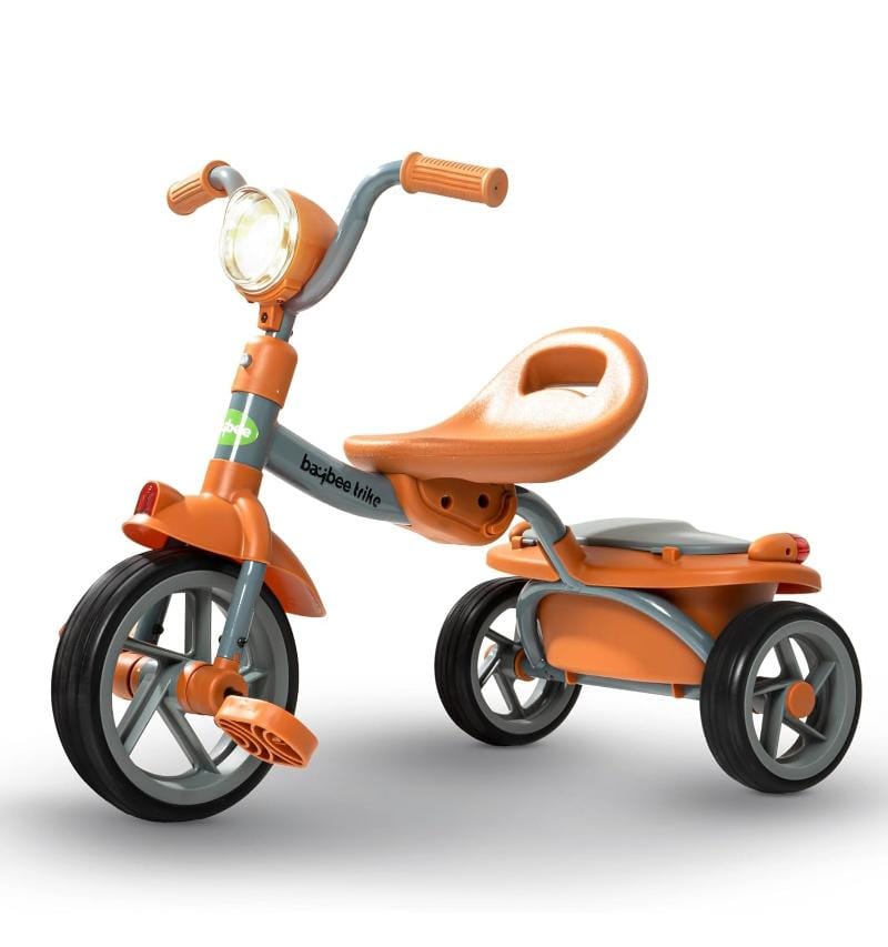 Baby Tricycle for Kids | Smart Plug & Play Kid Cycle with LED Light & Storage Baskets