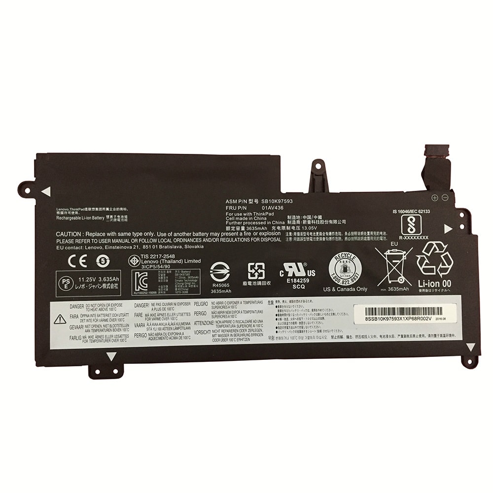 Compatible Battery for Lenovo 01AV400 – 01AV435, SB10J789987, Thinkpad 13 Laptops (2700mAh, 3-Cell)