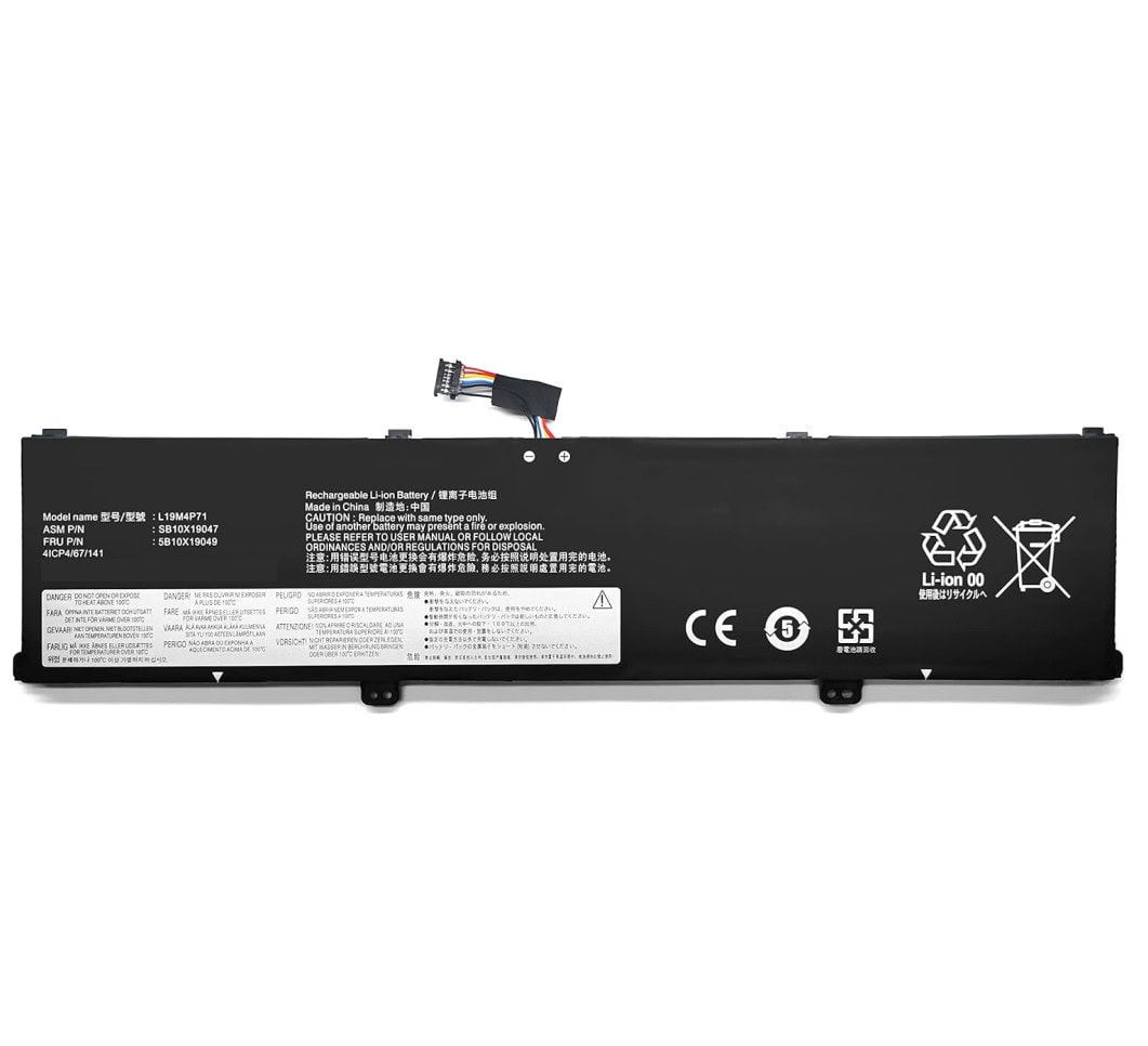 Lenovo Laptop Battery 4400mAh, 4-Cell High Quality for Lenovo L19C4P71, L19M4P71, ThinkPad X1 EXTREME GEN 3-20TK, ThinkPad P1 GEN 3-20TH Series Laptop