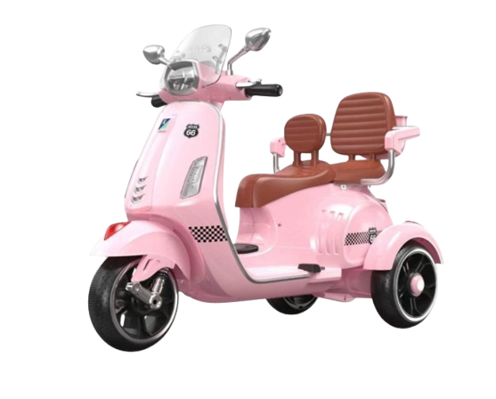 2 Seater Big Size Ride-On 12V Battery Vespa scooter with 3 Wheels Power for Children