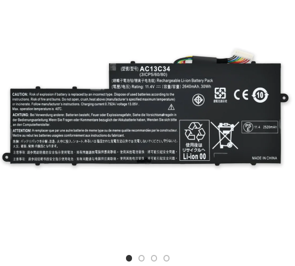Acer Laptop Battery 2200mAh, 3-Cell High Quality Compatible for Acer AC13C34 – Aspire ES1-420, E-11, V5-122P Laptops