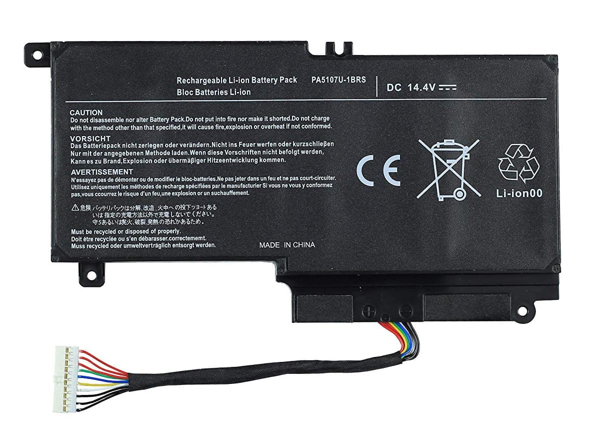 Compatible Battery for Toshiba 5107U – Satellite L50, L55, L55T, PA5107U-1BRS, PA5107U L45D Laptops (2200mAh, 4-Cell)