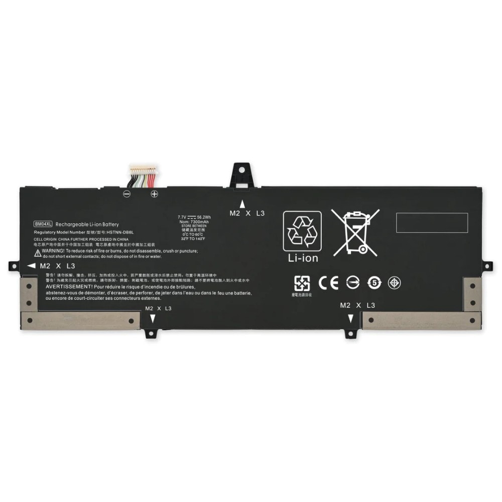 Compatible BM04XL Laptop Battery for HP EliteBook x360 1030 G3, HSTNN-UB7L (7.6V, 56.2Wh)