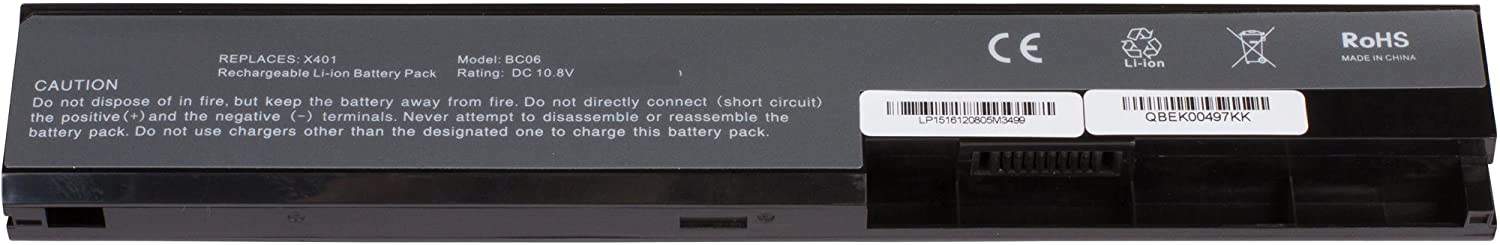 Compatible Battery for Asus X401 – A31-X401, A32-X401, F301, F401, F501 Series Laptops (4000mAh, 6-Cell)