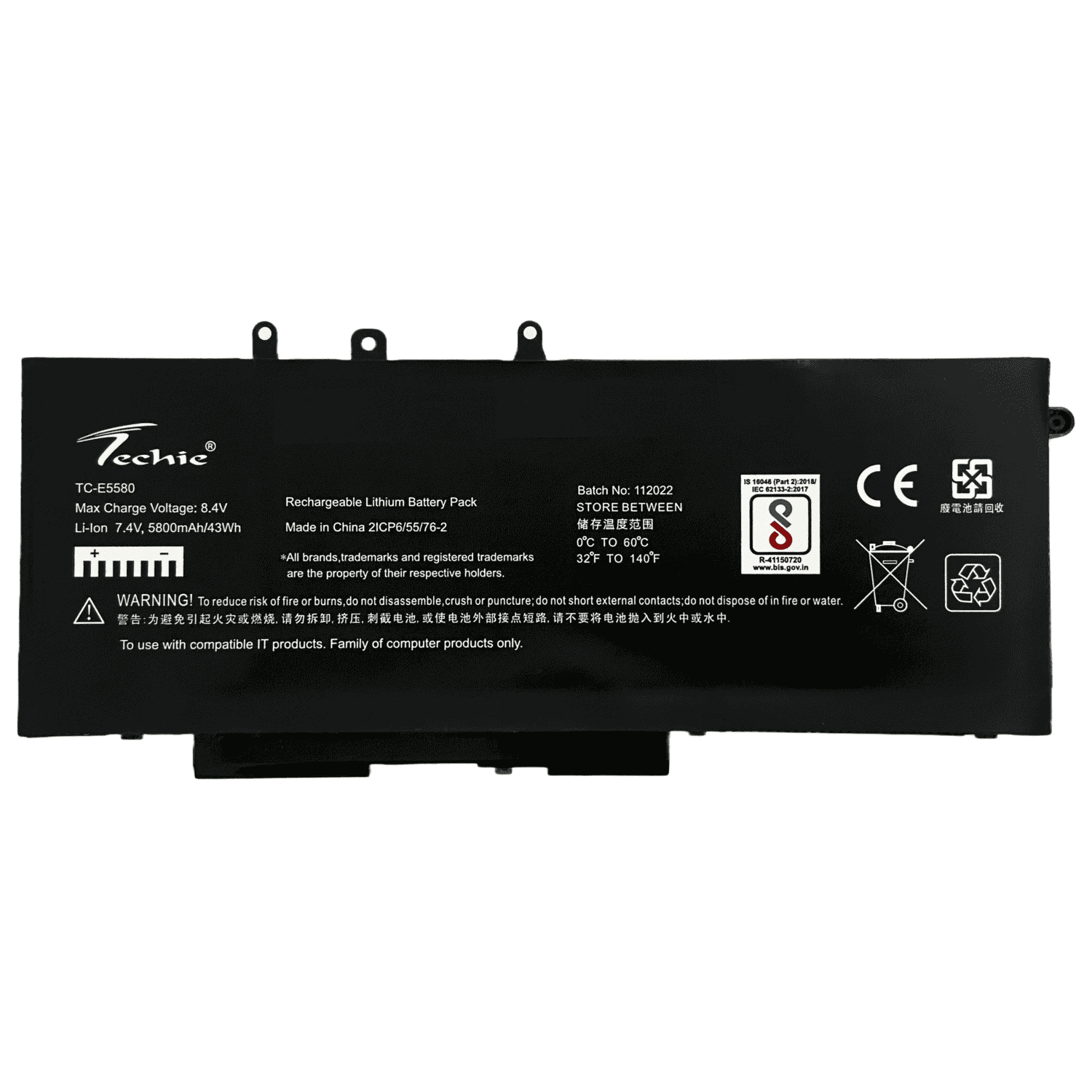 Compatible Battery for Dell E5580 – Latitude 5490, 5491, 5580, 5480, 5280, 5290 Laptops (5800mAh, 4-Cell)