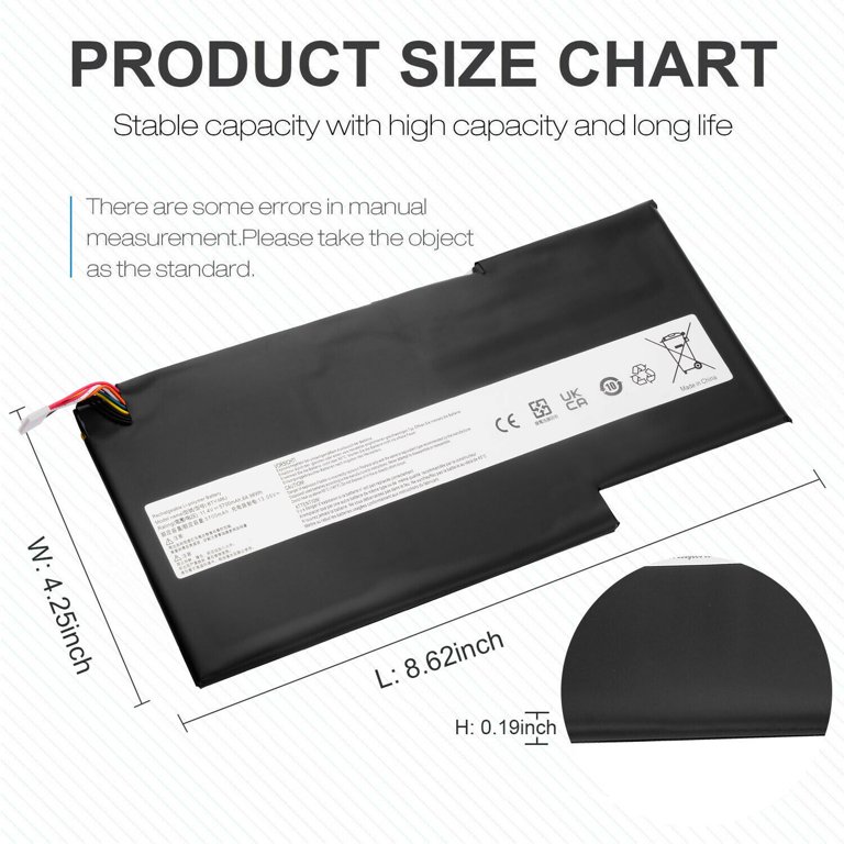 Compatible Battery for MSI BTY-M6J – BTY-U6J, Stealth Pro GS63VR,Stealth Pro GS73VR Laptop (57000mAh, 3-Cell)